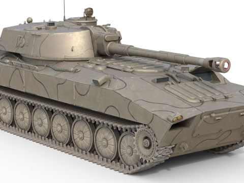 2S1 Gvozdika Soviet Howitzer Model 3D