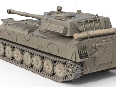 2S1 Gvozdika Soviet Howitzer Model 3D