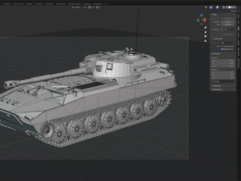 2S1 Gvozdika Soviet Howitzer 3D Model