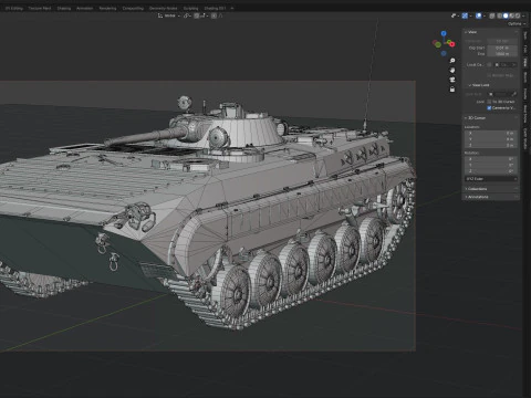 Veicolo da combattimento di fanteria BMP 1 Modello 3D