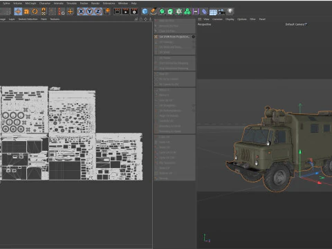 Camion militare Gaz 66 Modello 3D