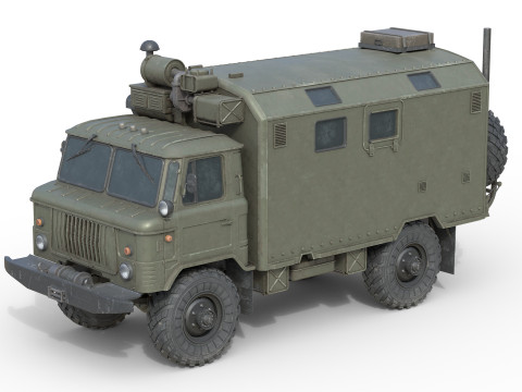 Gaz 66 Military Truck 3D Model