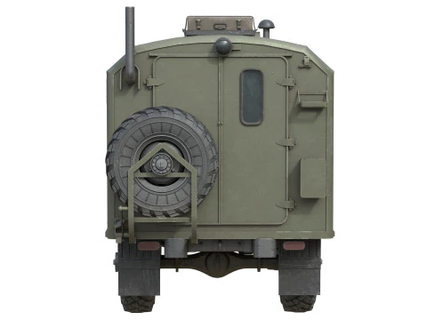 Camion militare Gaz 66 Modello 3D