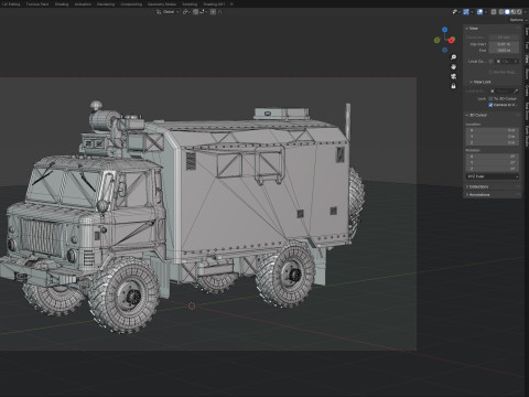 Gaz 66 Military Truck 3D मॉडल
