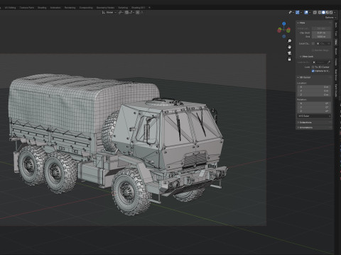 M1083 MTV Cargo Truck 3D Модель
