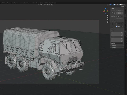 Caminh&atilde;o de carga M1083 MTV Modelo 3D