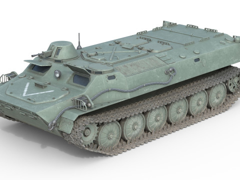 MT LB Multipurpose Armored Vehicle 3D Model