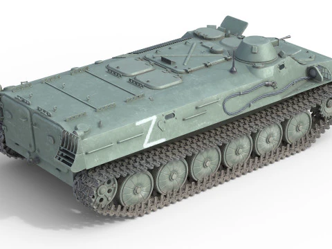 MT LB Multipurpose Armored Vehicle 3D Model