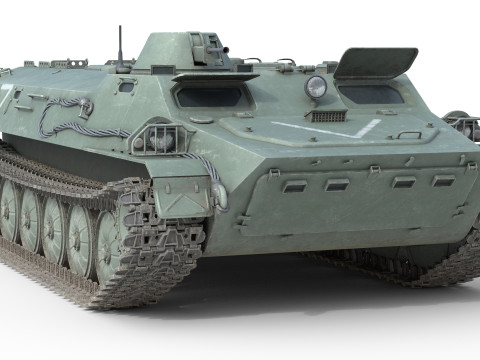 MT LB Multipurpose Armored Vehicle 3D Model