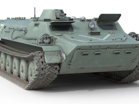 MT LB Multipurpose Armored Vehicle 3D Model