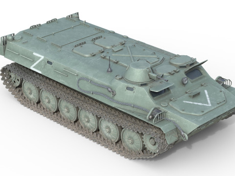 MT LB Multipurpose Armored Vehicle 3D Model