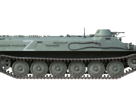 MT LB Multipurpose Armored Vehicle 3D Model