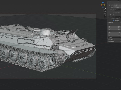 MT LB Multipurpose Armored Vehicle 3D Model