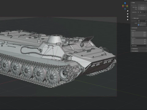 MT LB Multipurpose Armored Vehicle 3D Model