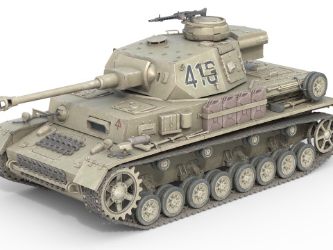 Panzer IV German Medium Tank 3D Model