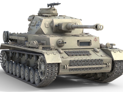 Panzer IV German Medium Tank 3D Model