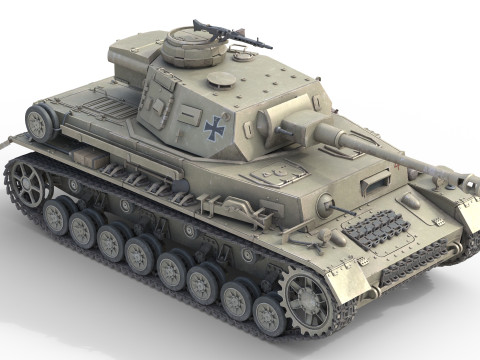 Panzer IV German Medium Tank 3D Model