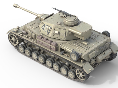 Panzer IV German Medium Tank 3D Model