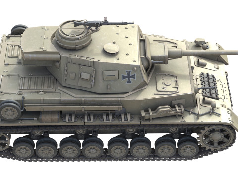 Panzer IV German Medium Tank 3D Model