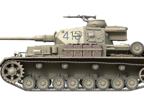 Panzer IV German Medium Tank 3D Model