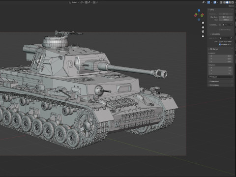 Panzer IV German Medium Tank 3D Model