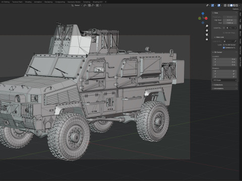 RG 33 Light Armored Vehicle MRAP Modelo 3D