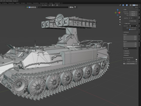9K35 Strela 10 Vehicle Mounted SAM 3Dモデル