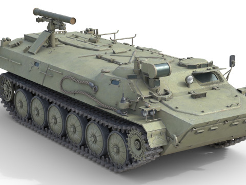 9K114 Shturm Saclos Soviet Anti Tank Missile 3Dモデル