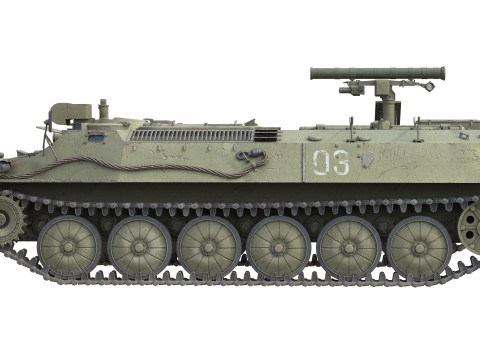 9K114 Shturm Saclos Soviet Anti Tank Missile 3Dモデル