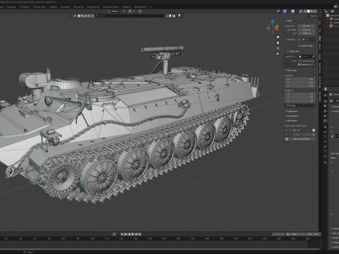 9K114 Shturm Saclos Soviet Anti Tank Missile 3Dモデル