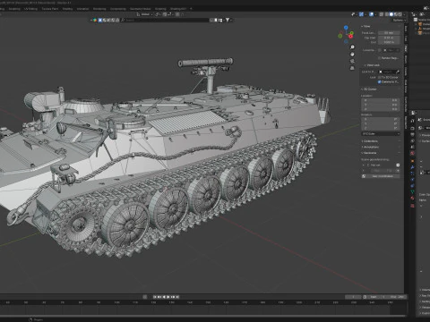 9K114 シュトゥルム サクロス ソビエト対戦車ミサイル 3Dモデル