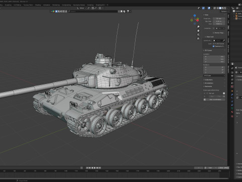 AMX 30 Main battle tank 3D 모델