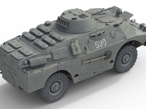 BRDM 2 Amphibious Armoured Scout Car 3Dモデル