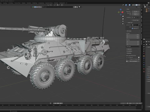BTR 3 Armored Personnel Carrier 3Dモデル