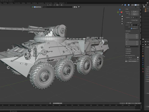 BTR 3 Armored Personnel Carrier 3D Model