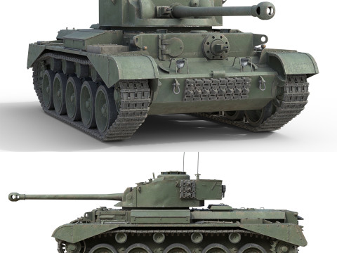 Comet 1 A34 British Cruiser Tank 3D Model