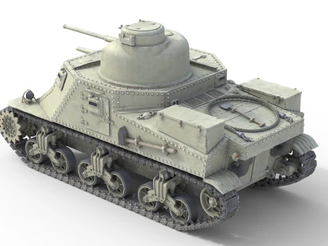 M3 Lee American Medium Tank 3D Model