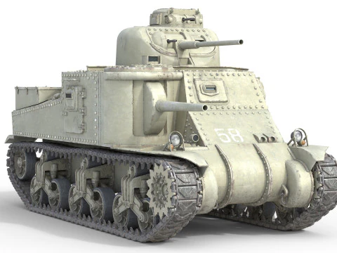 M3 Lee American Medium Tank 3D Model