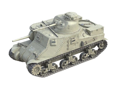 M3 Lee American Medium Tank 3D Model