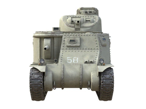 M3 Lee American Medium Tank 3D Model