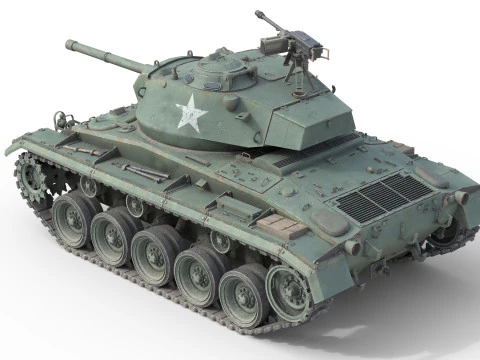 Carro armato leggero americano M24 Chaffee Modello 3D