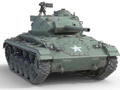 Carro armato leggero americano M24 Chaffee Modello 3D