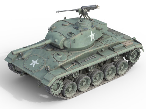 M24 Chaffee American Light Tank 3Dモデル