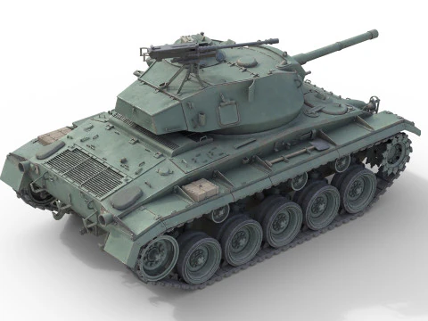 Carro armato leggero americano M24 Chaffee Modello 3D