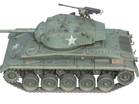 M24 Chaffee American Light Tank 3Dモデル