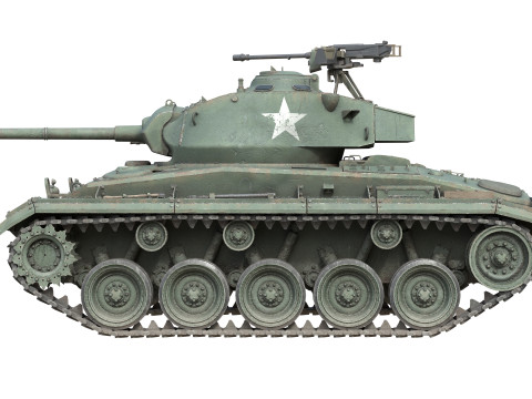 M24 Chaffee American Light Tank 3Dモデル