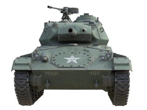 Carro armato leggero americano M24 Chaffee Modello 3D