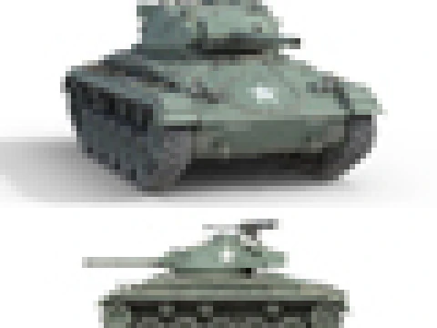 Carro armato leggero americano M24 Chaffee Modello 3D