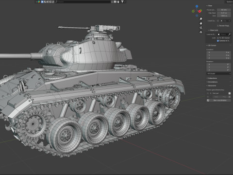 M24 Chaffee American Light Tank 3Dモデル