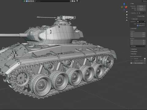 Carro armato leggero americano M24 Chaffee Modello 3D